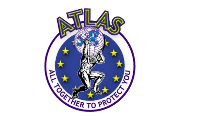 Image displays logo of ATLAS.