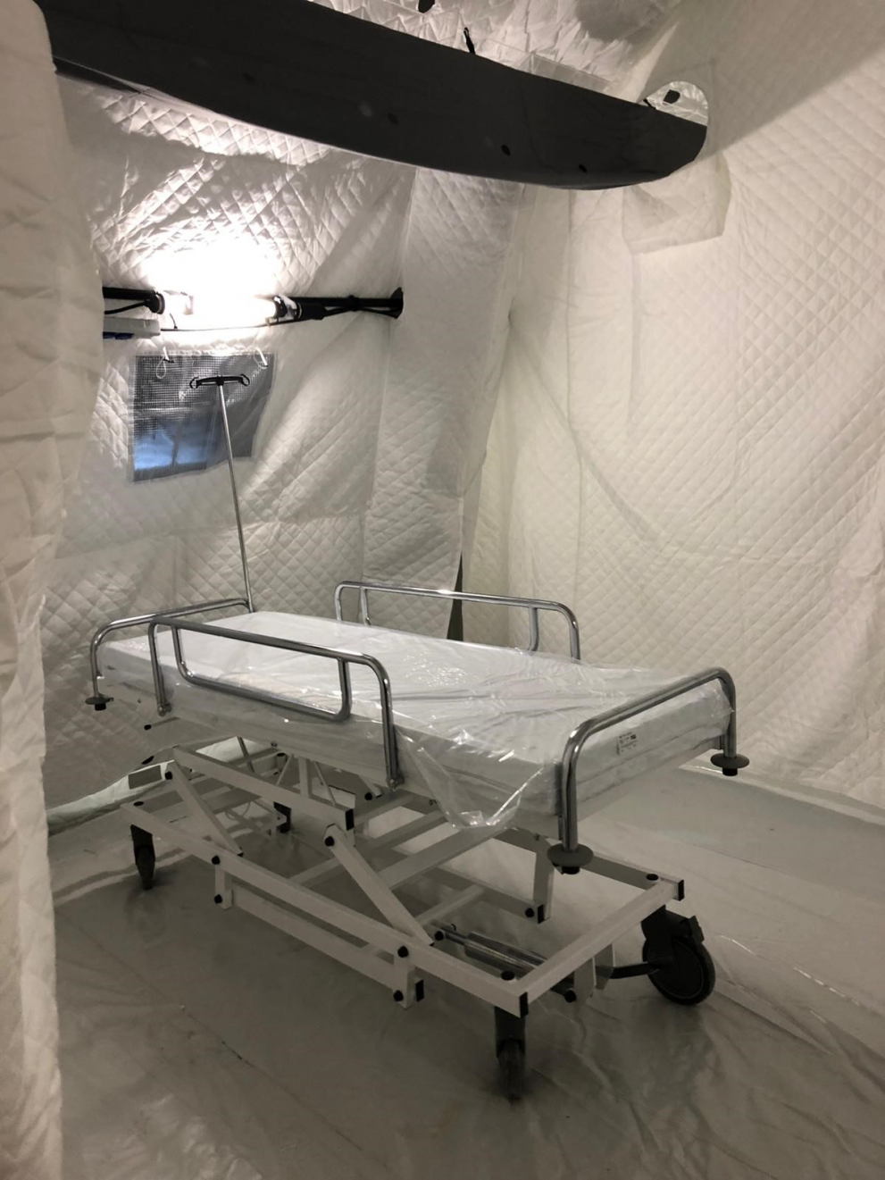 New field hospital donated by the Netherlands (before it was ready for use)