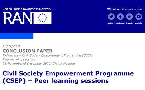 Civil Society Empowerment Programme (CSEP) – Peer learning sessions
