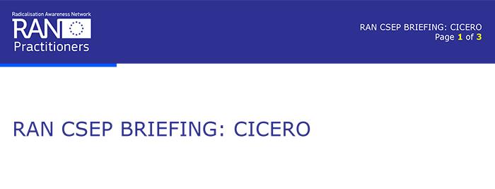 RAN CSEP BRIEFING: CICERO cover