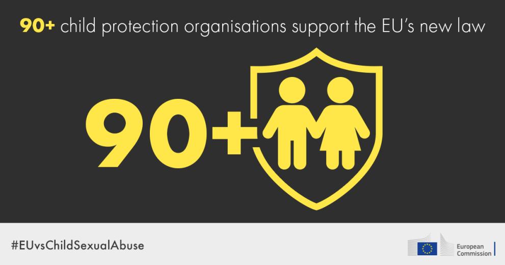 90+ child protection organisations support the EU's new law