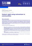 RAN FC&S multi-meeting Violent right-wing extremism in communities cover