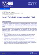 RAN POL Local Training Programmes in P/CVE cover