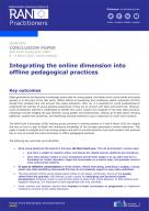 RAN Y&E Integrating the online dimension into offline pedagogical practices cover
