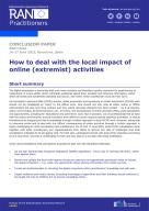 RAN LOCAL How to deal with the local impact of online (extremist) activities cover