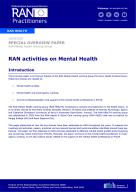 RAN activities on Mental Health cover