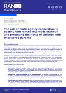 RAN PRISONS The role of multi-agency cooperation in dealing with female returnees in prison 
