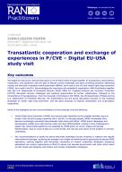 Transatlantic cooperation and exchange of experiences in P/CVE cover