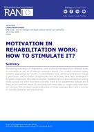 Motivation in rehabilitation work: How to stimulate it? cover