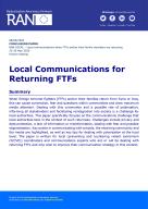 Conclusions Local communications when FTFs and/or their family members are returning cover