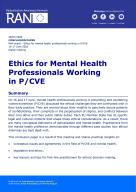 Ethics for mental health professionals working in P/CVE cover