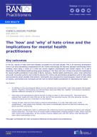The ‘how’ and ‘why’ of hate crime and the implications for mental health practitioners cover