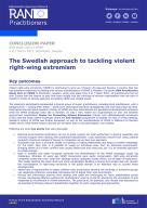 The Swedish approach to tackling violent  right-wing extremism cover