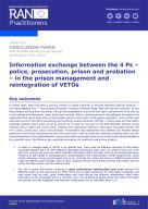 Information exchange between the 4 Ps – police, prosecution, prison and probation in the prison management and reintegration of VETOs 
