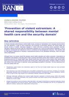 Prevention of violent extremism: A shared responsibility between mental health care and the security domain cover