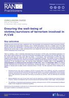 Ensuring the well-being of victims/survivors of terrorism involved in P/CVE