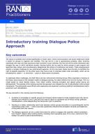 Introductory training Dialogue Police Approach, as used by the Swedish Police cover
