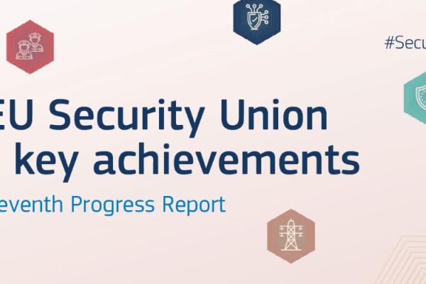 Image displays headline: EU Security Union - key achievements